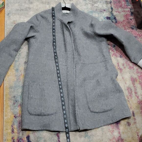 Peruvian Connection Baby Alpaca Wool Coat in Grey Size L - Picture 12 of 13
